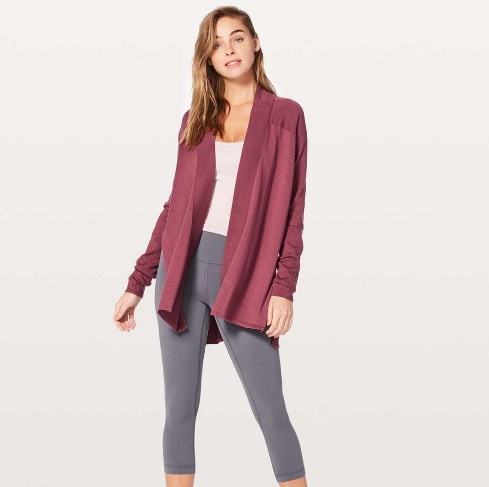 Lululemon Blissful Zen Sweater In So Merlot Sz. 6